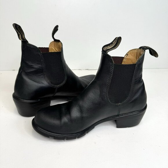 Blundstone Boots Womens US Size 7 Black Chelsea Pull On Heel Leather - Picture 6 of 11